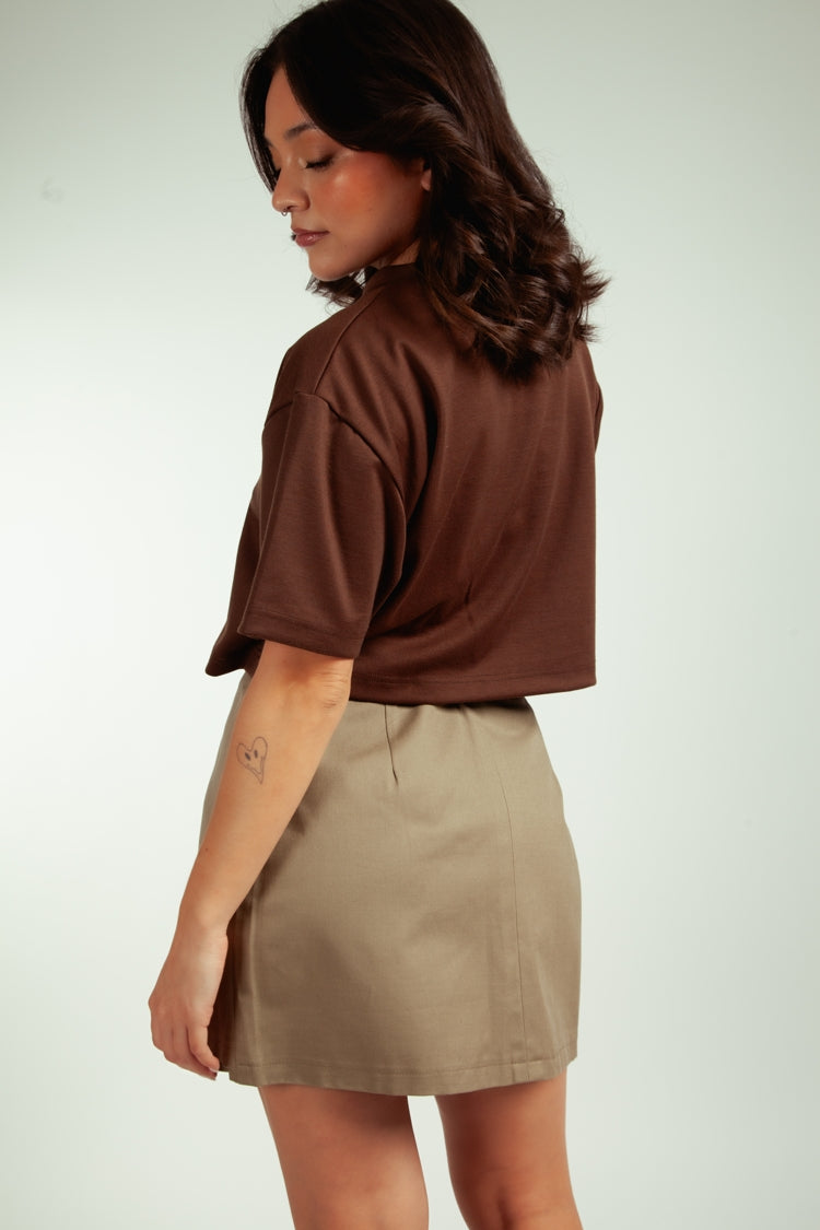 Polera Crop Café Moro